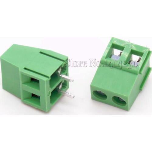10Pcs 5mm 2Pins 2P 2 PINS PCB Screw Terminal Block Connectors 300V 10A DG128 KF128 KF128-2P pitch:5.0MM/0.2inch, Green