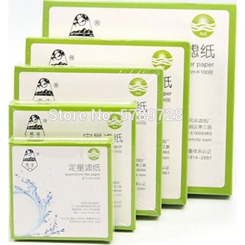 100pcs/pack Fast/Medium/Slow speed quantitative filter paper Laboratory oil test paper DIA 7cm 9cm 11cm 12.5cm 15cm