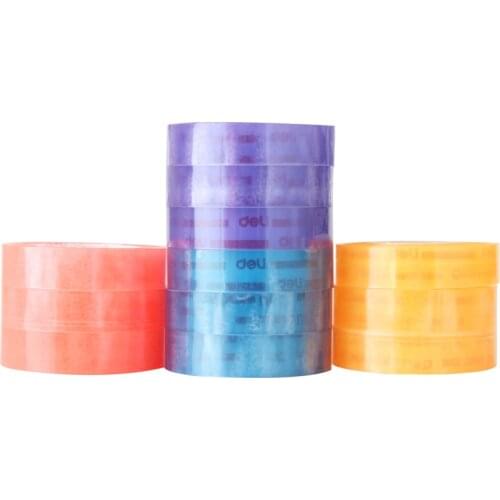 12 pieces/lot 1.2 cm 30y multicolour tape office adhesive tape 30024 transparent tape