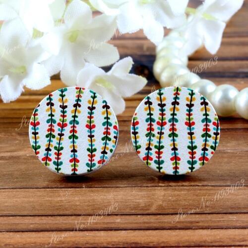 16mm Flower Round High Quality Photo Wood Laser Cut Cabochon to make Rings, Earrings, Bobby pin,Necklaces, Bracelets