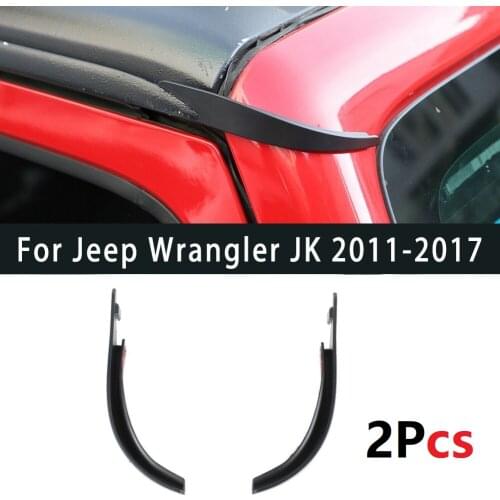 2PCS Water Rain Gutter Extension For Jeep Wrangler JK 2011-2017 Car Accessories Water Rain Gutter Extension