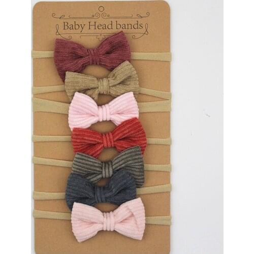 7 Pcs Per Set of Baby Hairband Sets, Cute Hairpins with Bows, Suitable for Baby Baby Hairbands, Seamless Hairbands