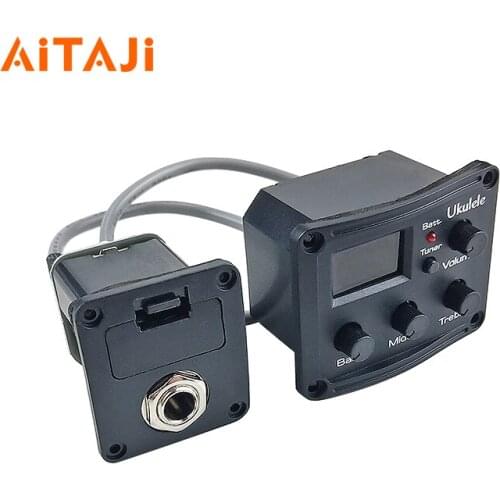 AITaJI Ukulele Pickup Electric Box Pick-up Device For Omega II Piezo Cable Pick-up Musical Instrument Accessories Diy 1PC