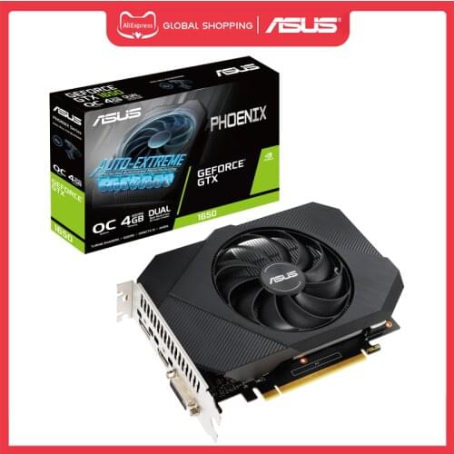 Asus PH-GTX1650-O4GD6 Graphics Card NVIDIA® GeForce GTX 1650 PCI Express 3.0 GDDR6 4GB DVI HDMI DP Video Card