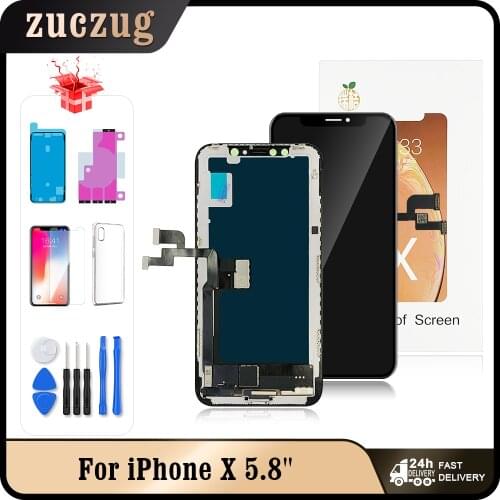 RJ Incell Screen For iPhone X 5.8" LCD Display Touch Screen Digitizer Assembly No Dead Pixel Replacement LCDs + Gifts
