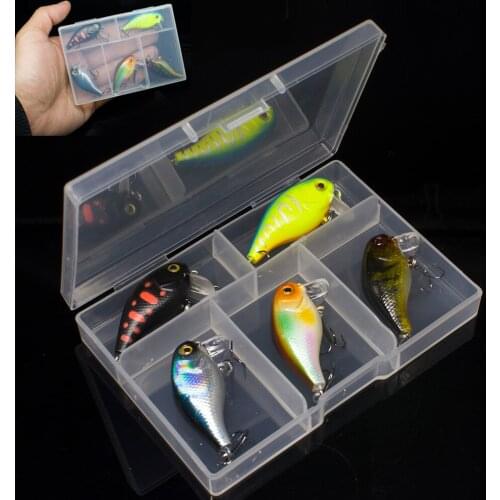 FOVONON Float 5pcs Mini Crankbaits with Box Wobbler Crankbait Jerkbait Bait Perch Pesca Mini Wobblers Fishing Lures