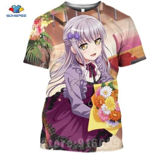SONSPEE Anime 3d Print T Shirt Streetwear Sexy Loli Girl Love Live Funny Men Women Fashion Tshirt Kid Harajuku Game Homme Tshirt