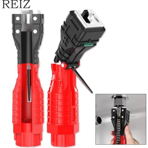 REIZ 18 in 1 Faucet Sink Wrench Foldable Double End Basin Bottom Installer Plumbing Bathroom Toilet Water Pipe Repair Hand Tool