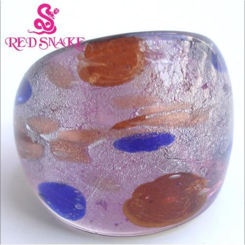 RED SNAKE Brand Fashion Ring Handmade Murano Glass Multifarious Rings RSMG0000#50