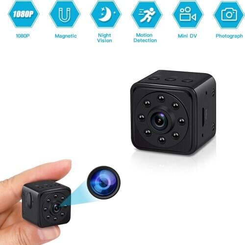 1080P Mini Body Camera Without WiFi Smallest Portable Security Nanny Cam Night Vision Cop Video Camcorder No WiFi Indoor Outdoor