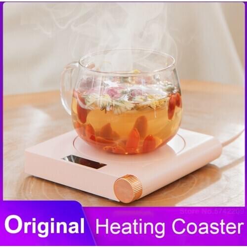 Mini Heating Coasters USB Charging Warmer 5 Levels Adjustment LED Display Fast Heater Constant Temperature Cup Warmer Mug Mat