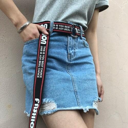 Fashion Belt for Women Letter Young Style canvas Punk straps metal buckle student new fasion jeans skite belts cinturon hombre