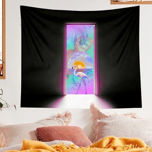 Take-copter Living Room Boho Wall Art Decor Prints Colorful Rainbow Wall Tapestry Hanging Flowers Decor for Dorm Decoration