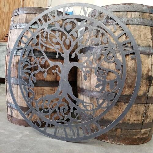 Personalized Tree of Life Wall Sign Wedding Gift | housewarming | living room | Anniversary Gift | Outdoor decor | Mothers day