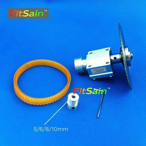 FitSain-Mini table saw for motor shaft 5/6/8/10mm saw blade 16mm/20mm hole Belt spindle Cutting saws Machine Pulley Bracket