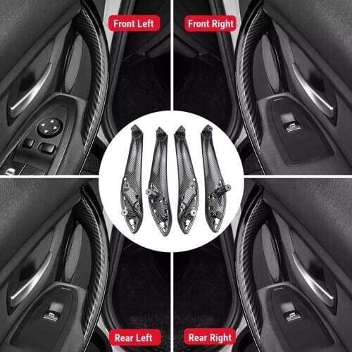 Carbon fiber New Car Interior Door Pull Handle Trim Cover For BMW F30 F80 F31 F32 F33 F35 2013 2014 2015 2016-2018