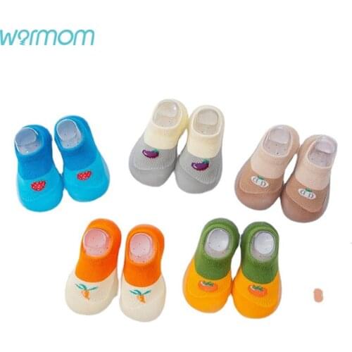 Warmom Soft-soled Toddler Shoes Childrens Non-slip Breathable Wear-resistant Cotton Floor Shoes Baby Toe Soft-soled Shoes