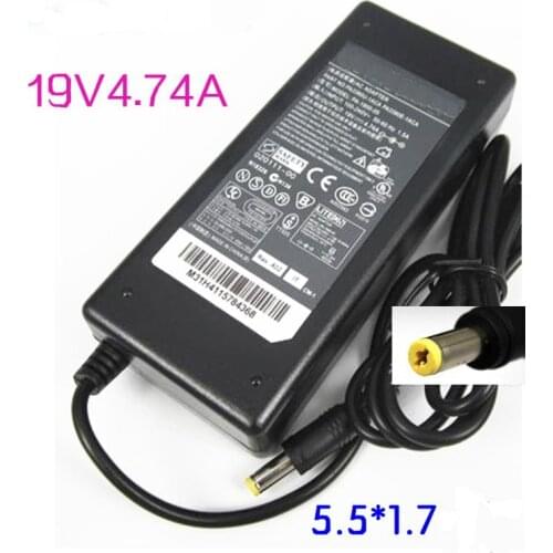 Wholesale 19V 4.74A 5.5*1.7mm 90W AC Adapter Laptop Charger For acer aspire 3020 5020 8200 4910 5551 5552 5595 5596 4920G F25
