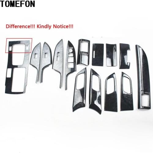 For Honda Accord 9th 2014 ABS Black Wood Paint Middle Gear Inner Window Switch Air Vent Door Handle Interior Kit Accessories