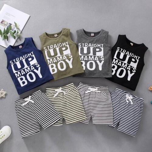 Pudcoco 0-3Y 2Pcs Toddler Summer Lovely Baby Girls Clothes Sets Letter Printed Sleeveless Top+Stripe Elastic Pants Outfit