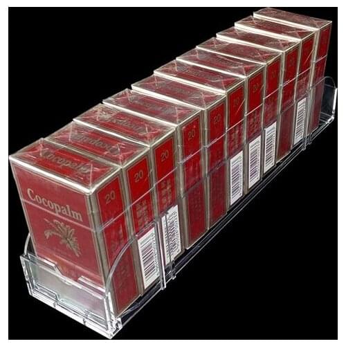 Free shipping Cigarette divider Automatic propulsion locker drawer drink display stand container Tobacco Cosmetic display box