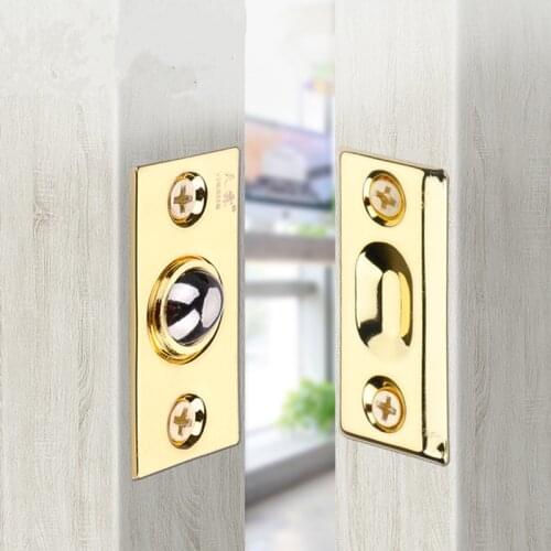 Adjustable magnetic door stopper stainless steel invisible spring Wooden Cabinet closet door lock ball catch Home Improvement
