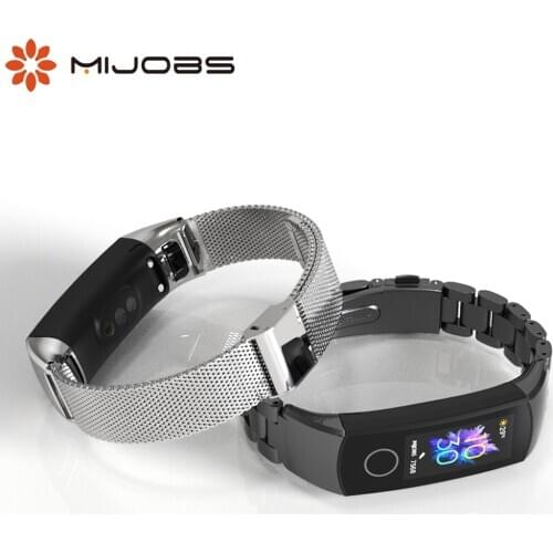 For Honor Band 5 Strap Metal Wrist Bracelet for Honor Band 4 Watch Leather Silicone Strap for Huawei Honor Band 4 5 Wristbands