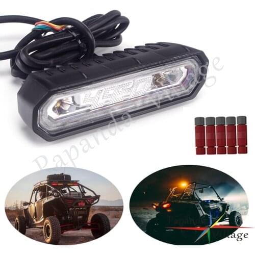 Roll Cage UTV ATV LED Chase 5 IN 1 Tail Light Strobe/Running/Brake/Reverse/Curtesy Mode For Can-Am Maverick X3 Polaris RZR PRO