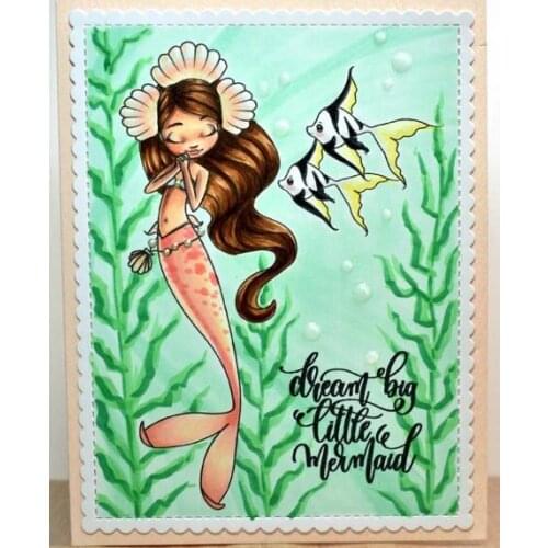 Mermaid Clear Silicone Stamp/Seal for DIY scrapbooking/photo album Decorative clear stamp sheets A1930