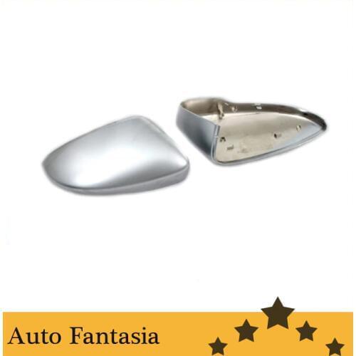 Brush Aluminium Style Matte Chrome Side Mirror Replacement Cap for Volkswagen New Scirocco -free shipping