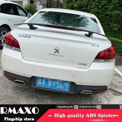 For Peugeot 408 Spoiler 2014-2018 Peugeot 508 308 TF High Quality Spoiler ABS Material Car Rear Wing Primer Color Rear Spoiler