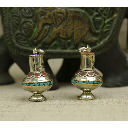 TBP019 Tibetan Amulet Pendants Nepal Small Snuff Bottle Lovely Pendant for Girls