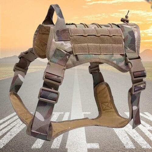 Outdoor tactical training vest dog suit summer lightweight nylon medium and large canine dog chest harness tour suit dog suit