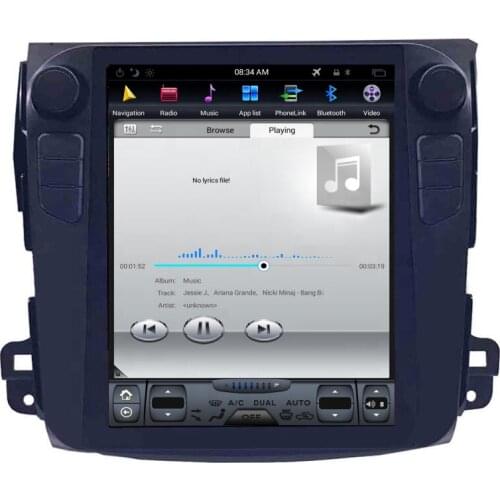 Android vertical style car radio gps navigation for MITSUBISHI outlander with gps wifi