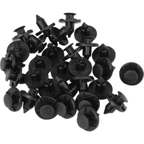 30 pieces Plastic Parts 8 mm Black Hole Bumper Rivet Clip Closure