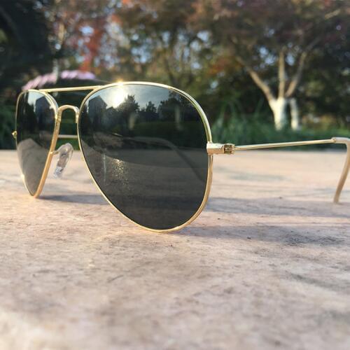 Reggaeon brand glass lens sunglasses women 2020 high quality UV400 Men driving Pilot sunglasses 3025 rayeds Color gold black