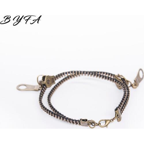 1pc Women Ancient bronze Zipper Anklet Double Chain Bracelet Ankle Foot Jewelry Barefoot Retro Boho Jewelry Bracelet for Leg