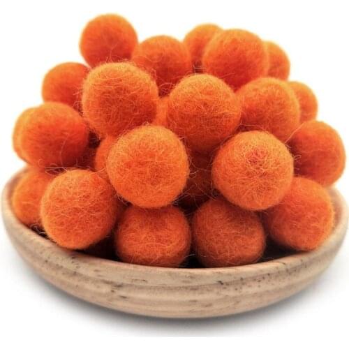 10pcs 1.5cm Felt Ball Wool Ball Handmade Felt Vesicles In Bulk for Felt and Garland Christmas Decoration