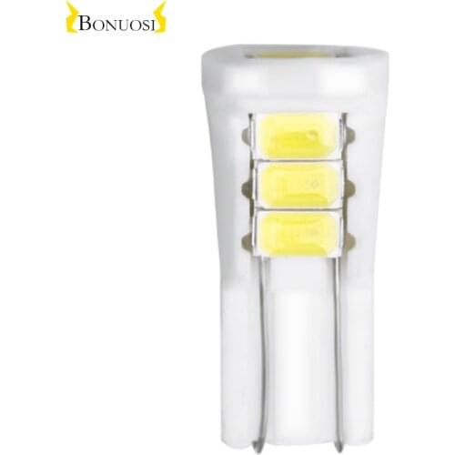 2pcs T10 W5W 194 168 Car Led Ceramic Side Light Interior Dome Parker Tail Clearance Trunk Lamp Xenon White 6SMD-5630 3W