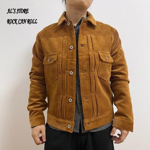 20W2 Asian Size Super Quality Japan Corduroy 13.5oz Jacket Casual Stylish 85% Wool Lining Cotton Coat