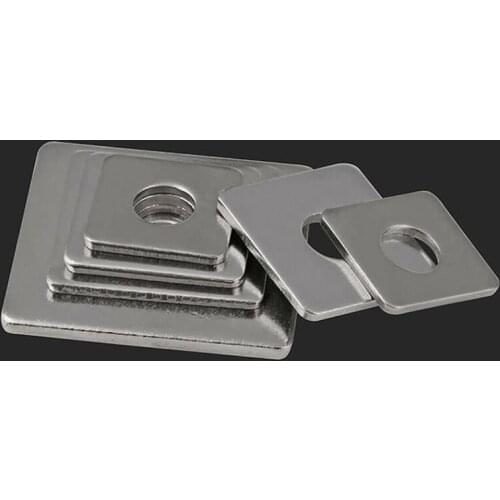 5pcs 304 Square Flat Washers M3 M4 M5 M6 M8 M10 M12 M14 M16 A2 Stainless Steel Washer Thickness 1~3mm