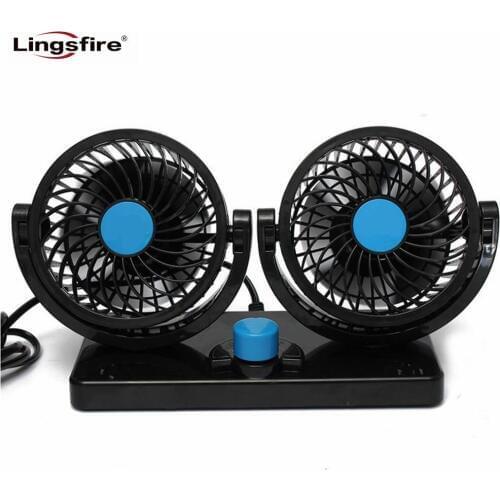 360 Rotating Free Adjustment Car Auto Cooling Air Fan Ventilation Dashboard Electric Car Fan Summer Cooling Air Circulator