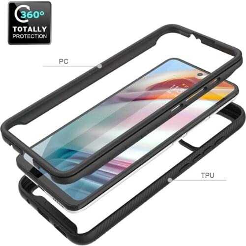10pcs/Lot 360 Full Body Slim Armor Phone Case For Moto G100 Edge S G60 G30 G20 G10 Power With Front Frame