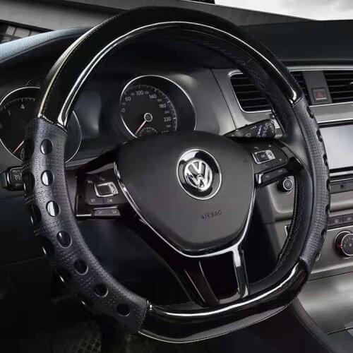 Car Steering Wheel Cover D Shape For VW GOLF 7 2015 POLO JATTA Passat Tiguan For Nissan Qashqai J11 X-trail T32 2015- 2017 2018