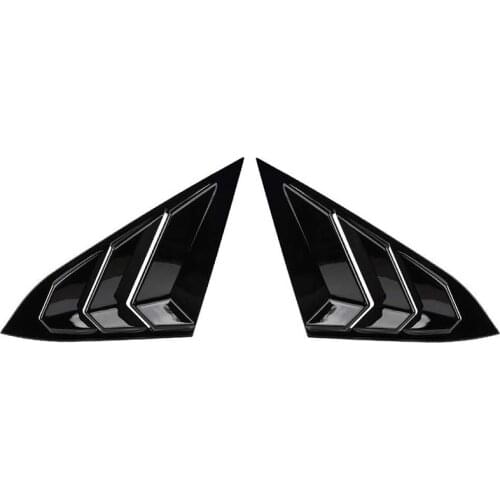 For Honda 10Th Gen Civic 2016 2017 2018 2019 Rear Side Window Louvers Air Vent Cover Black