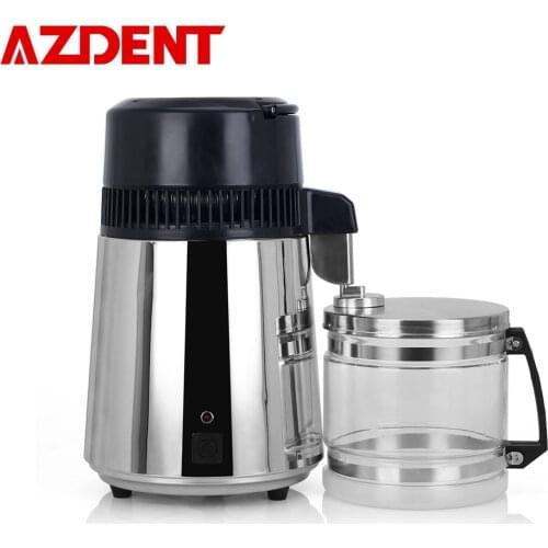 Home Pure Water Distiller Machine Distilled Water Distillation Purifier Filter Stainless Steel Glass Jar Carbon Filter Family 4L