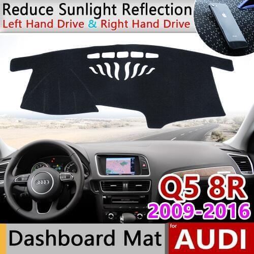 For Audi Q5 8R 2009~2016 Anti-Slip Anti-UV Mat Dashboard Cover Pad Sun Shade Dashmat Protect Carpet Accessories S-line 2012 2015