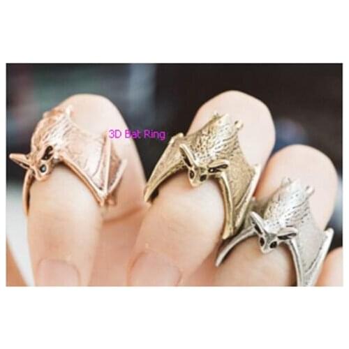 Drop shipping-3D Retro Bat Ring