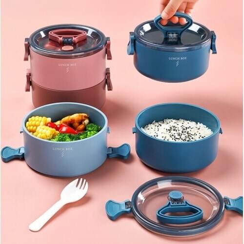 Double Bento Box Student School thermal Japanese style lunch box food storage containers With Compartment Breakfast Boxes