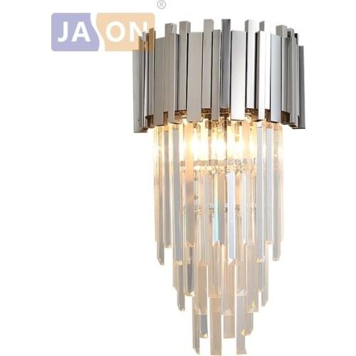 Chrome Silver Gold Crystal Clear LED Lamp LED Light Wall lamp Wall Light Wall Sconce For Bedroom Foyer